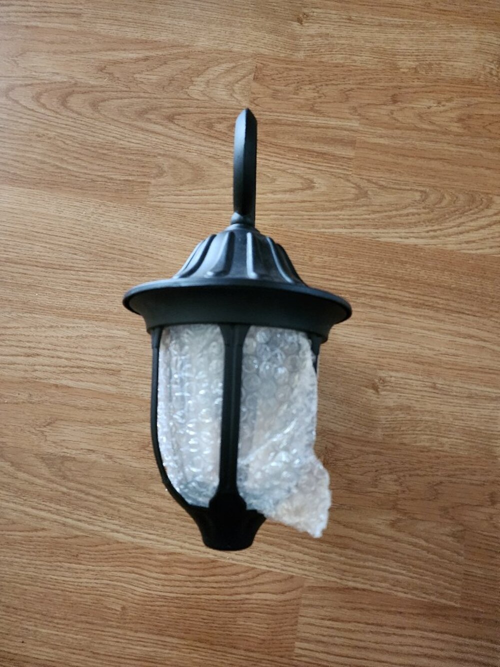 Metal and Glass Outdoor Light, Matte Black Dark Sky Outdoor Wall Sconce Fixture